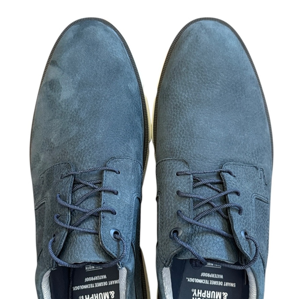 Johnston & Murphy XC4 Tanner Tie Oxford Shoe Waterproof Comfort Blue Nubuck 12M - Picture 14 of 16